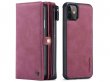 CaseMe Multi Wallet Ritsvak Case Rood - iPhone 11/XR Hoesje