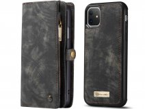 CaseMe 2in1 Wallet Ritsvak Case Zwart - iPhone 11 Hoesje