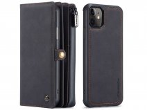CaseMe Multi Wallet Ritsvak Case Zwart - iPhone 11/XR Hoesje