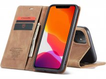 CaseMe Vintage BookCase Tan - iPhone 11/XR hoesje
