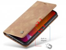CaseMe Vintage BookCase Tan - iPhone 11/XR hoesje