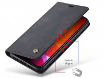 CaseMe Vintage BookCase Zwart - iPhone 11/XR hoesje