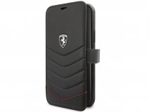 Ferrari Quilted Leather Folio Zwart - iPhone 11/XR Hoesje