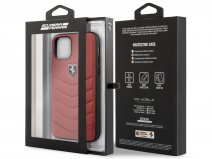 Ferrari Quilted Leather Case Rood - iPhone 11/XR Hoesje