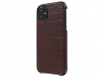 Graffi Cover Croco Bruin Leer - iPhone 11 hoesje