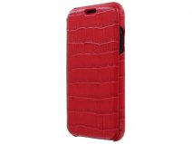 Graffi Oyster Croco Rood Leer - iPhone 11 hoesje