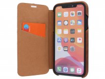 Graffi Oyster Folio Bruin Leer - iPhone 11 hoesje