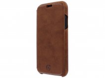 Graffi Oyster Folio Bruin Leer - iPhone 11 hoesje