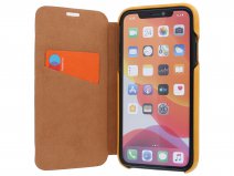 Graffi Oyster Folio Geel Leer - iPhone 11 hoesje