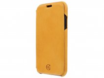 Graffi Oyster Folio Geel Leer - iPhone 11 hoesje