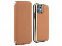 Greenwich Blake Folio Saddle/Gunmetal - iPhone 11/XR Hoesje Leer