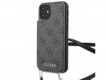 Guess 4G Crossbody Case Grijs - iPhone 11/XR hoesje