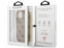 Guess Monogram Hard Case Bruin - iPhone 11/XR hoesje