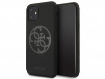 Guess 4G Silicon Hard Case Zwart - iPhone 11/XR hoesje