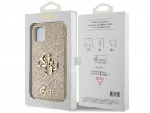 Guess Big 4G Glitter Case Goud - iPhone 11/XR hoesje