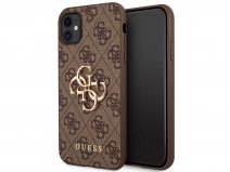 Guess Big 4G Monogram Case Bruin - iPhone 11/XR hoesje