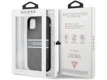 Guess Stripe 4G Monogram Case Grijs - iPhone 11/XR hoesje