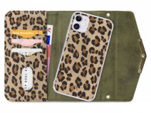 Mobilize Elegant Magnet Clutch Green Leopard - iPhone 11/XR hoesje