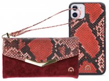 Mobilize Elegant Magnet Clutch Red Snake - iPhone 11/XR hoesje