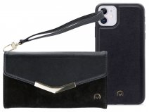 Mobilize Elegant Magnet Clutch Black Velvet - iPhone 11/XR hoesje