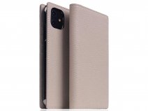 SLG Design D8 Folio Leer Light Cream - iPhone 11 hoesje