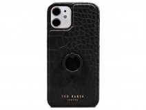 Ted Baker Croco Fingerloop Case Zwart - iPhone 11/XR Hoesje