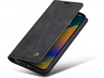 CaseMania Vintage Slim Bookcase Zwart - iPhone 11 hoesje