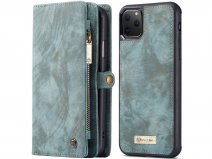 CaseMe 2in1 Wallet Ritsvak Case Blauw - iPhone 11 Pro Hoesje