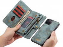 CaseMe 2in1 Wallet Ritsvak Case Blauw - iPhone 11 Pro Hoesje