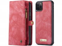 CaseMe 2in1 Wallet Ritsvak Case Rood - iPhone 11 Pro Hoesje
