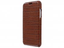 Graffi Oyster Croco Cognac Leer - iPhone 11 Pro hoesje