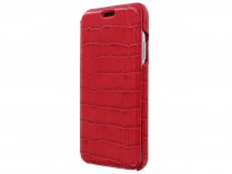 Graffi Oyster Croco Rood Leer - iPhone 11 Pro hoesje