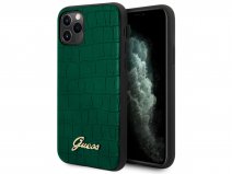 Guess Croco Case Groen - iPhone 11 Pro hoesje