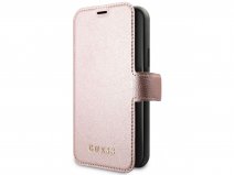 Guess Iridescent Bookcase Rosé - iPhone 11 Pro hoesje