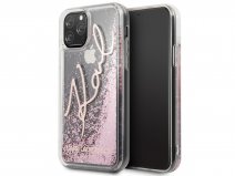 Karl Lagerfeld Signature Liquid Case Rosé - iPhone 11 Pro hoesje