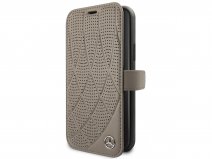 Mercedes-Benz Leather Bookcase Bruin - iPhone 11 Pro hoesje