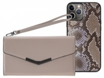 Mobilize Elegant Magnet Clutch Beige Snake - iPhone 11 Pro hoesje