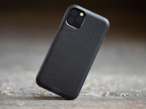Mous Contour Leather Case Zwart - iPhone 11 Pro hoesje