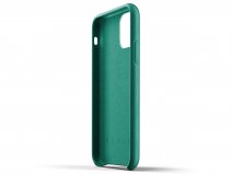 Mujjo Full Leather Case Alpine Groen Leer - iPhone 11 Pro Hoesje