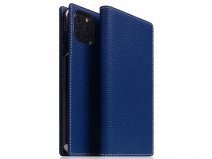 SLG Design D8 Folio Leer Navy Blue - iPhone 11 Pro hoesje