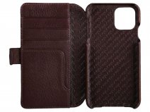 Vaja Wallet Agenda Case Donkerbruin - iPhone 11 Pro Hoesje Leer