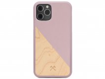 Woodcessories EcoSplit Roze - Houten iPhone 11 Pro hoesje