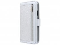 Glitsie Zip Case met Rits Zilver - iPhone 11 Pro Max hoesje