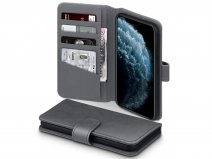 CaseBoutique Leather Wallet Grijs Leer - iPhone 11 Pro Max hoesje