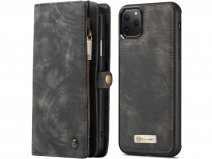CaseMe 2in1 Wallet Ritsvak Case Zwart - iPhone 11 Pro Max Hoesje