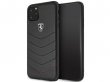 Ferrari Quilted Leather Case Zwart - iPhone 11 Pro Max Hoesje