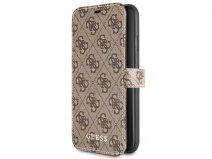 Guess Monogram Bookcase Bruin - iPhone 11 Pro Max hoesje
