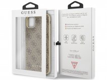 Guess Monogram Hard Case Bruin - iPhone 11 Pro Max hoesje