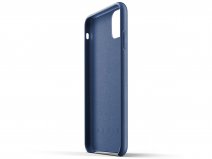 Mujjo Full Leather Case Blauw Leer - iPhone 11 Pro Max Hoesje