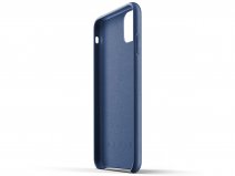Mujjo Full Leather Wallet Case Blauw - iPhone 11 Pro Max Hoesje